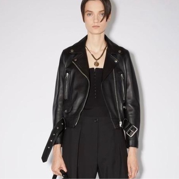Acne Studios Jackets & Blazers - ACNE STUDIOS MOCK MOTO Leather JACKET Double Riders Jacket